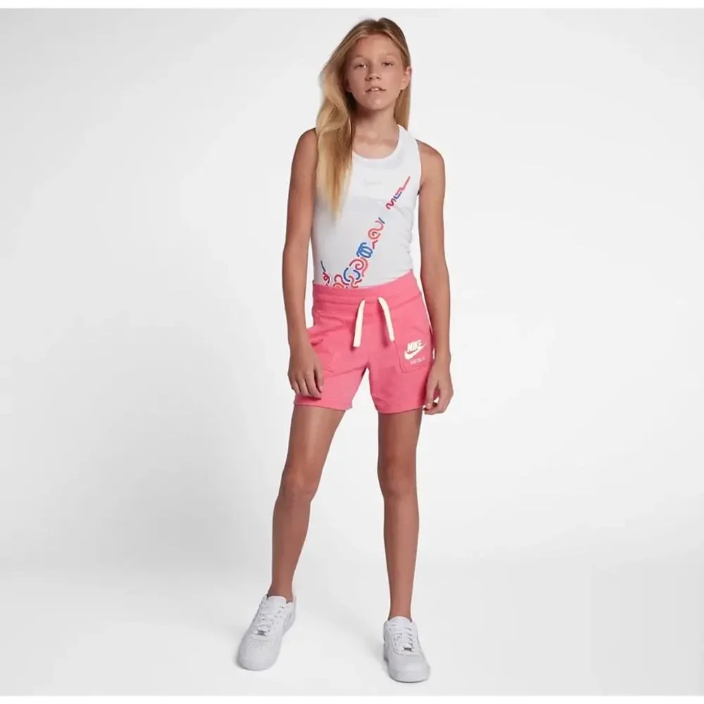 The Nike Sportswear Vintage Girls' Shorts heathered periwinkle purple blue